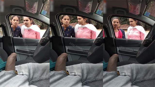 Real Guy Flashing Cock Infront College Girls Car - Auntymaza.com
