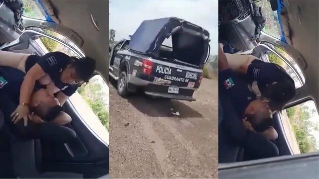 Guy Secretely Cops are fucking in car in an abandoned field Clip - Auntymaza.com