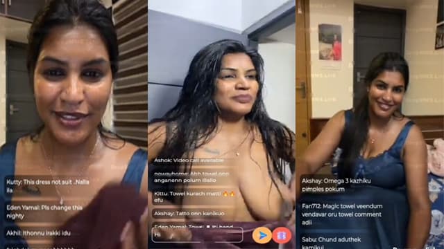 Mallu Reshma Rechu – Nip Slip Extended live Showing - Auntymaza.com