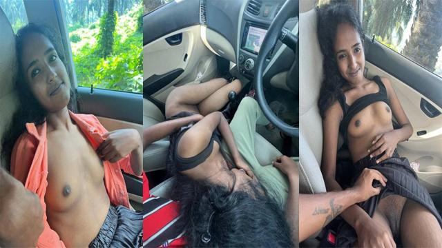 Real Young Slim Mallu GF Car Chudai Captured - Auntymaza.com