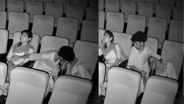 Threesome Romance On Cinema Hall CCTV Cam Record - Auntymaza.com