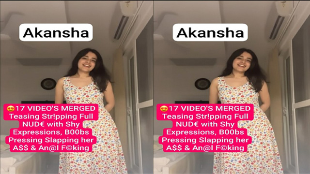 Desi NRI Girl Viral Teasing Stripping – Full Nude with Boobs Pressing – Slapping her Ass & Anal Chudai Video - Auntymaza.com