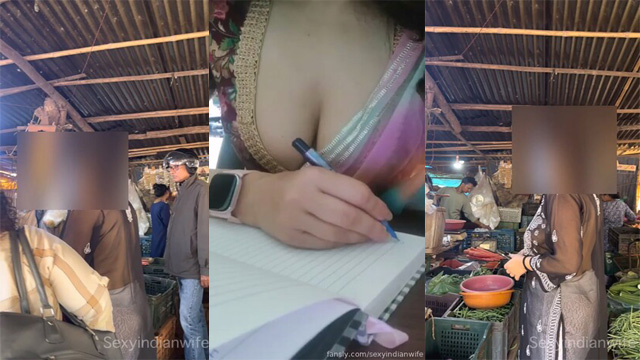 SexyIndianWife Dare In Crowded – Veg Market Download Free - Auntymaza.com