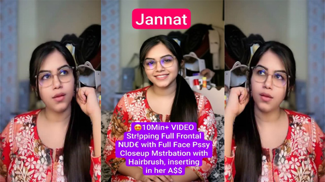 Jannat Beautiful Model Latest Premium Live – Stripping Full Frontal Nude with Full Face - Auntymaza.com
