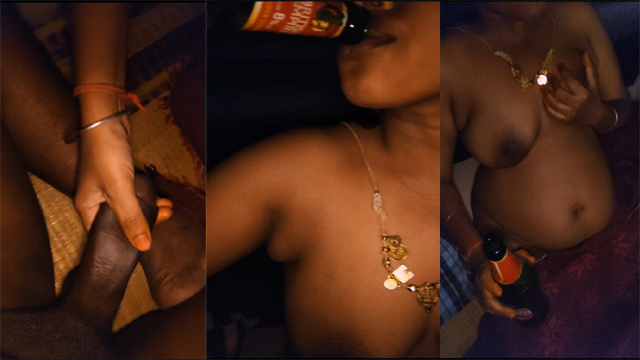 Beer Drunken Wife Marathi – Horny Husband Playing with Dick - Auntymaza.com